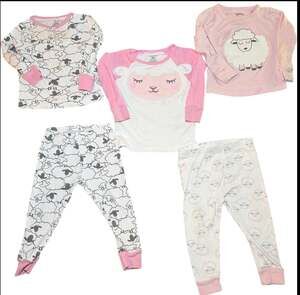 Carter's & Wonder Nation 18M Sheep Pajama Bundle 5-Piece Set